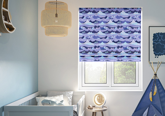 Serene Summit, Blue Dusk - Twist&Fit Roman Blind - Image 3